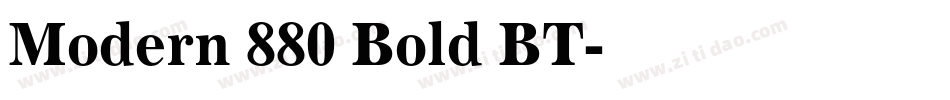 Modern 880 Bold BT字体转换